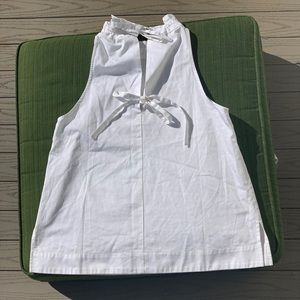 Ann Taylor Sleeveless Top , Size S, White, ties On Back , 100% Cotton , NWT